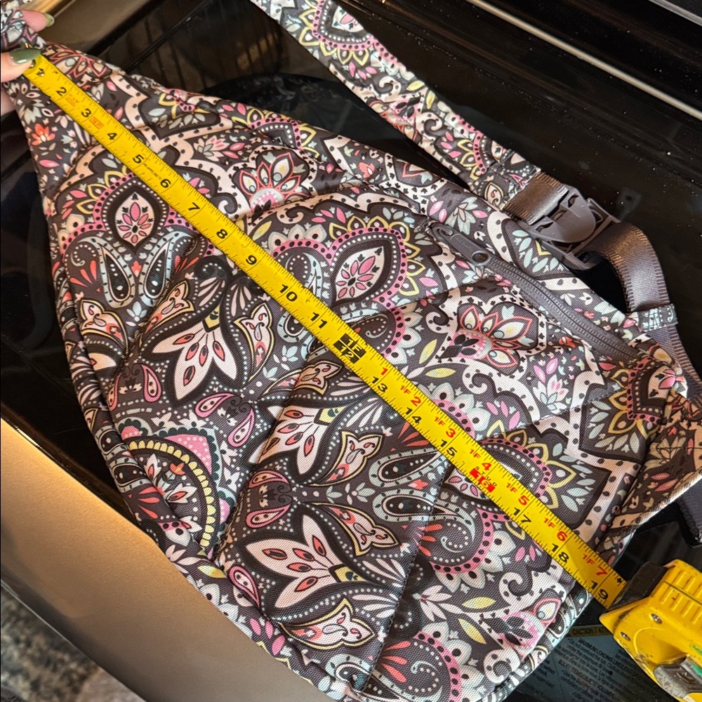 Vera Bradley Black and Pink Paisley Backpack and Coin Purse - Picture 6 of 7